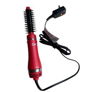 CHI Volumizer Blowout Brush Red Ceramic Hot Air Styling Tool Round Brush
